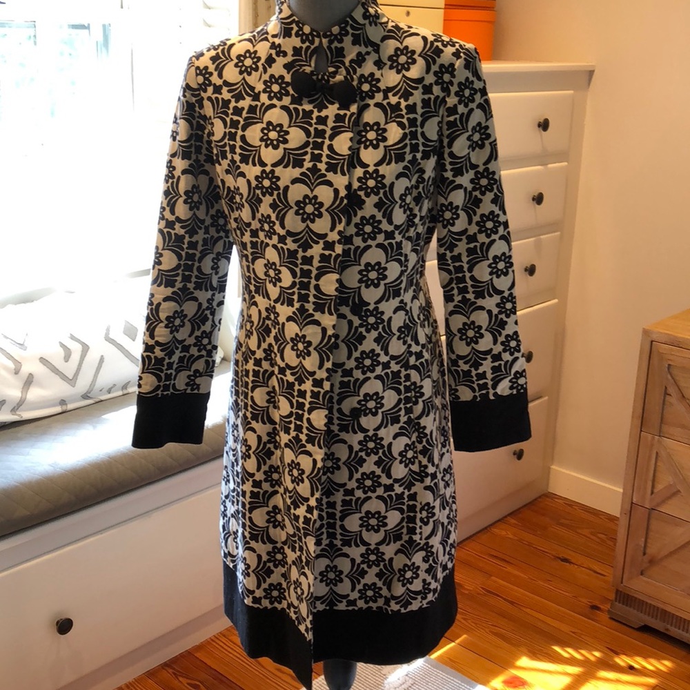 Lilly Pulitzer ivory and black coat